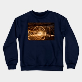 Steel Wool Spinning in an abandoned warehouse in Yarraville. Crewneck Sweatshirt